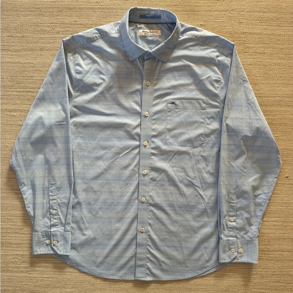Tommy Bahama Siesta Key blue lightweight long‎ sleeve button up shirt men’s L